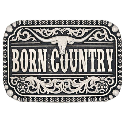 Born Country Attitude Buckle by Montana Silversmiths