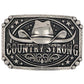 Country Strong Attitude Buckle by Montana Silversmiths for Bourbon Cowgirl