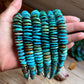 Tri-Color Turquoise Graduated Necklace with Hematite & Sterling Silver Accents – 23”