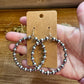 Hoops Sterling Silver Pearls earrings 6 and 3 mm