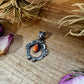 Naja Pendant with Orange & Purple Spiny Oyster – Sterling Silver – Native Made by KB