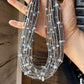 15" White Opal Necklace with Sterling Silver Pearls