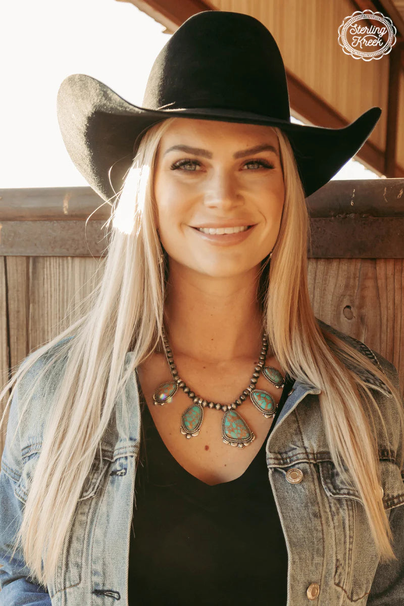 Ace's Trail Necklace - Western Turquoise Jewelry for Bourbon Cowgirl