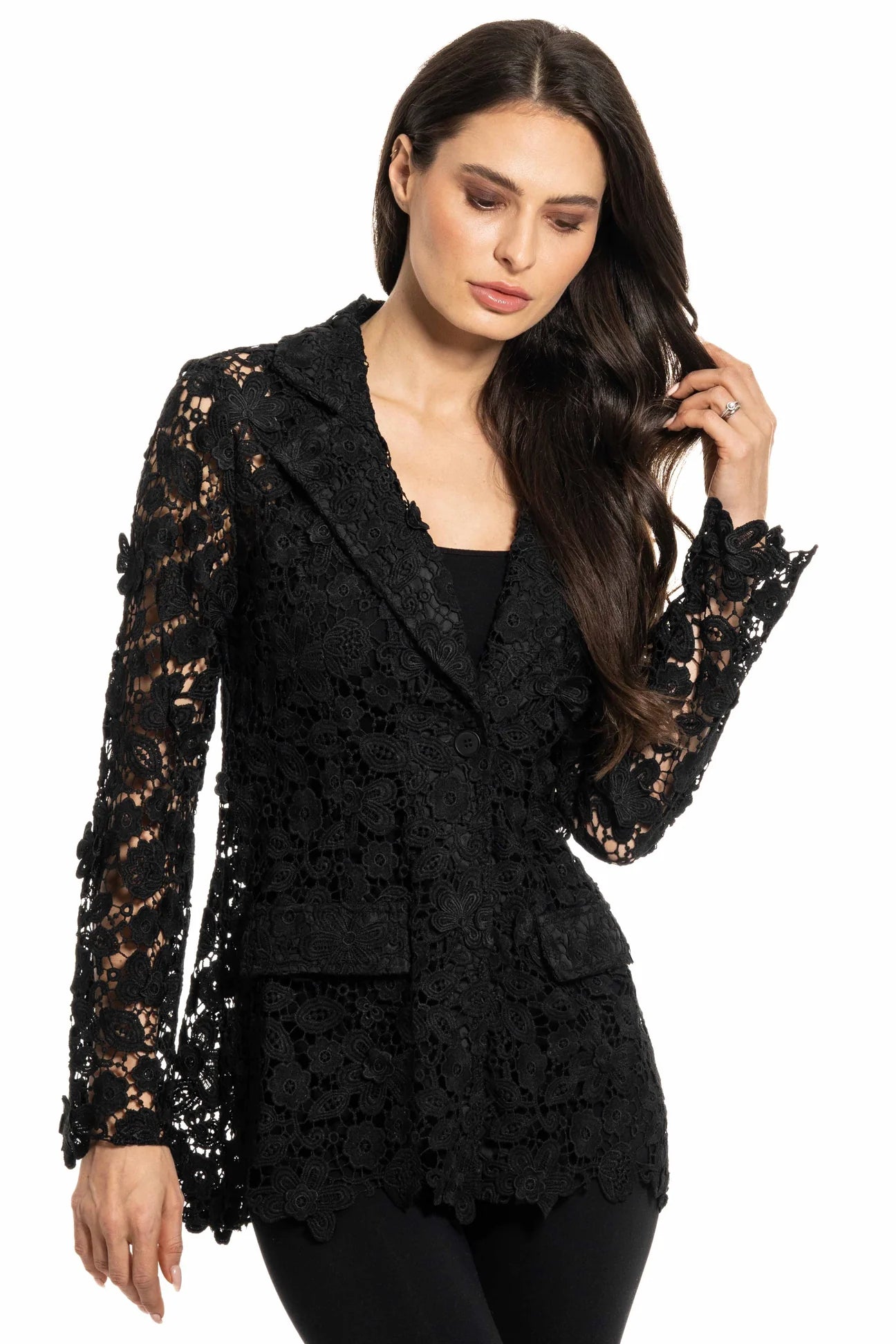 Black Lace Blazer by Adore