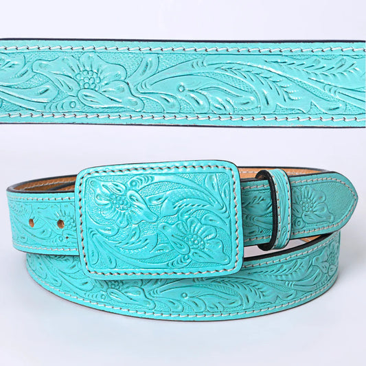 Teal Turquoise American Darling Leather Belt