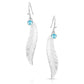 Cinderella Liberty Feather Earrings- Montana Silversmiths
