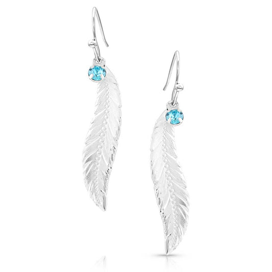 Cinderella Liberty Feather Earrings- Montana Silversmiths