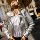 Adeni RF Leather Jacket, Holographic