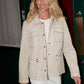 Amaly RF Leather Jacket, Chalk