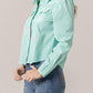 Annie Cropped Snap Shirt by Kimes Ranch in Turquoise
