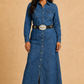Annie Leather Belt with Cowgirl Buckle & Star Conchos in Black - Bourbon Cowgirl Exclusive