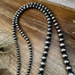NFR Collection Necklace – Graduated Sterling Silver Pearls 6mm to 16mm 51”