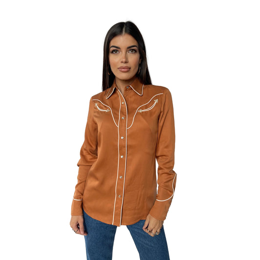 H Bar C San Fernando Women's Shirt Burnt Orange