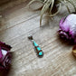Teardrop Pendant with Kingman Turquoise – Option 4 – Sterling Silver – Native Made by SF – Fits 5mm