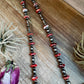 NFR Collection Necklace – Sterling Silver Torpedo Pearls with Red Spiny Oyster – Handmade by The Bijoux FAB – 39"