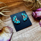 Kingman Turquoise Cluster Earrings – Sterling Silver