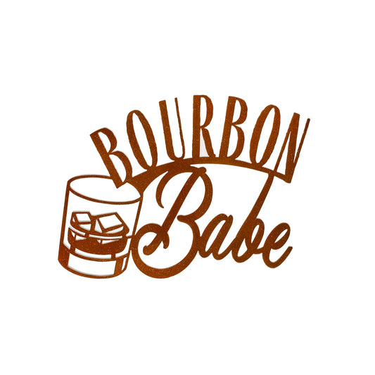 Bourbon Babe Metal Sign
