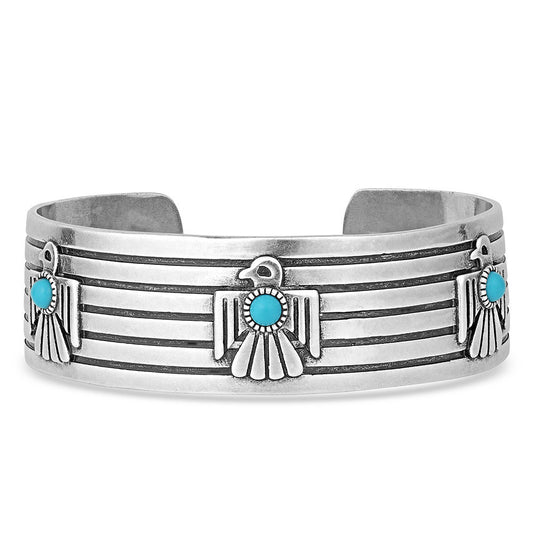 Rising Above Thunderbird Turquoise Bracelet - Montana Silversmiths