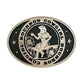 Bourbon Cowgirl Pewter and Black Belt Buckle