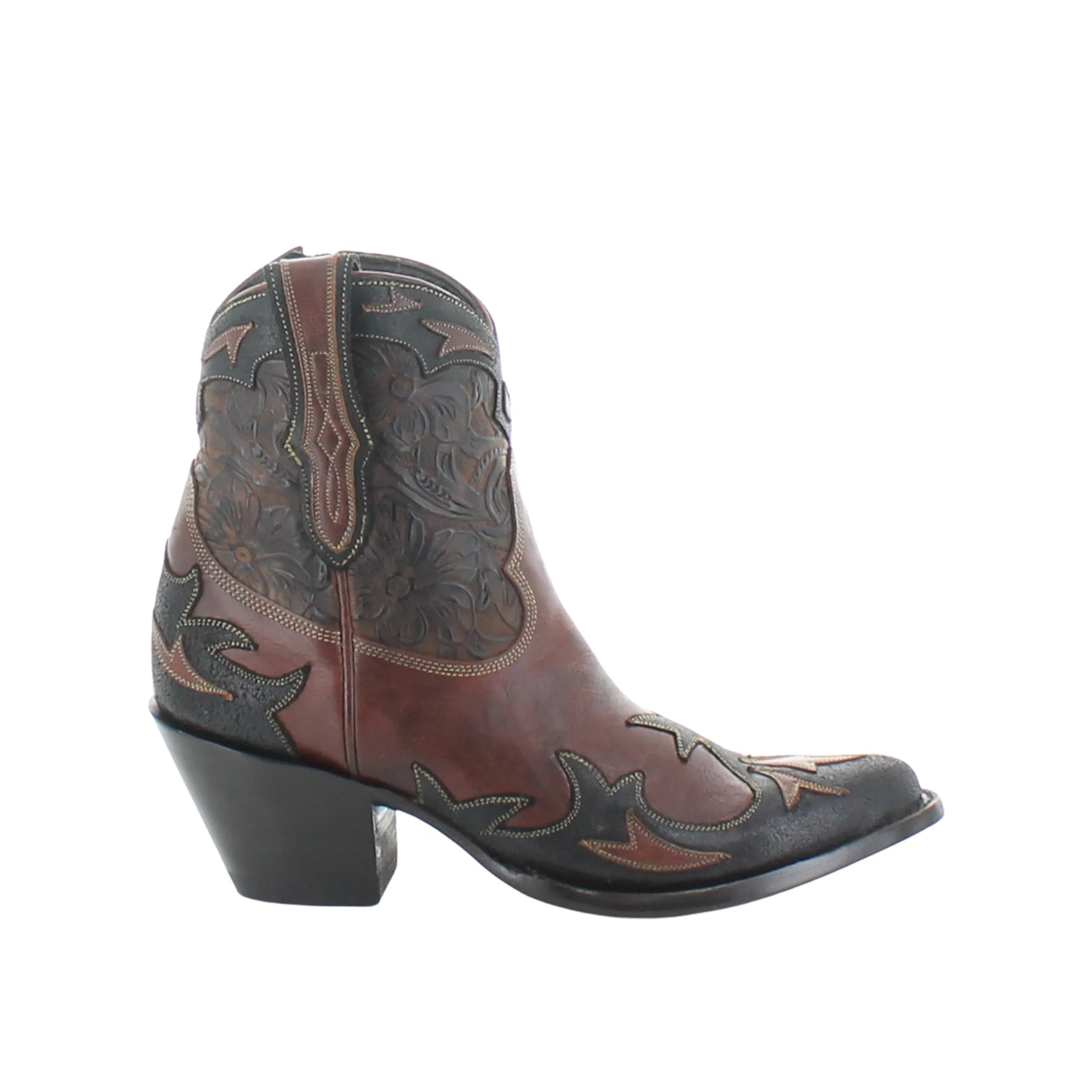 Old Gringo Brown and Black Bootie with Zipper Closure 9 Old Gringo Brown and Black Bootie with Zipper Closure 9