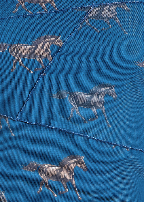 Horse Print Mesh Top by Rock & Roll Denim (Cami not included)