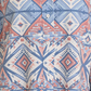 Button-up shirt with geometric tribal pattern