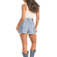 Cowgirl in shorts and boots, BW68D08503---A