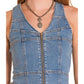 Rock & Roll Denim Women's Zip Up Vest