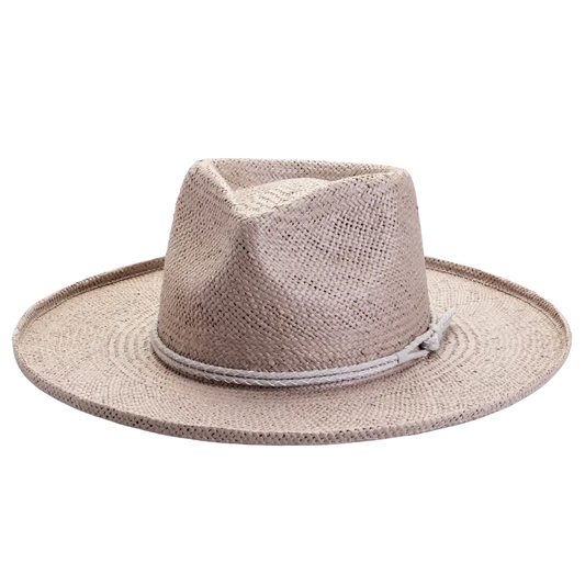 Bailey | Womens Grey Sun Straw Hat Western Cowgirl Hat - Bourbon Cowgirl