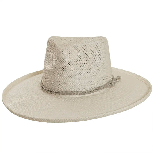Bailey | Womens White Sun Straw Hat Western Cowgirl Hat - Bourbon Cowgirl