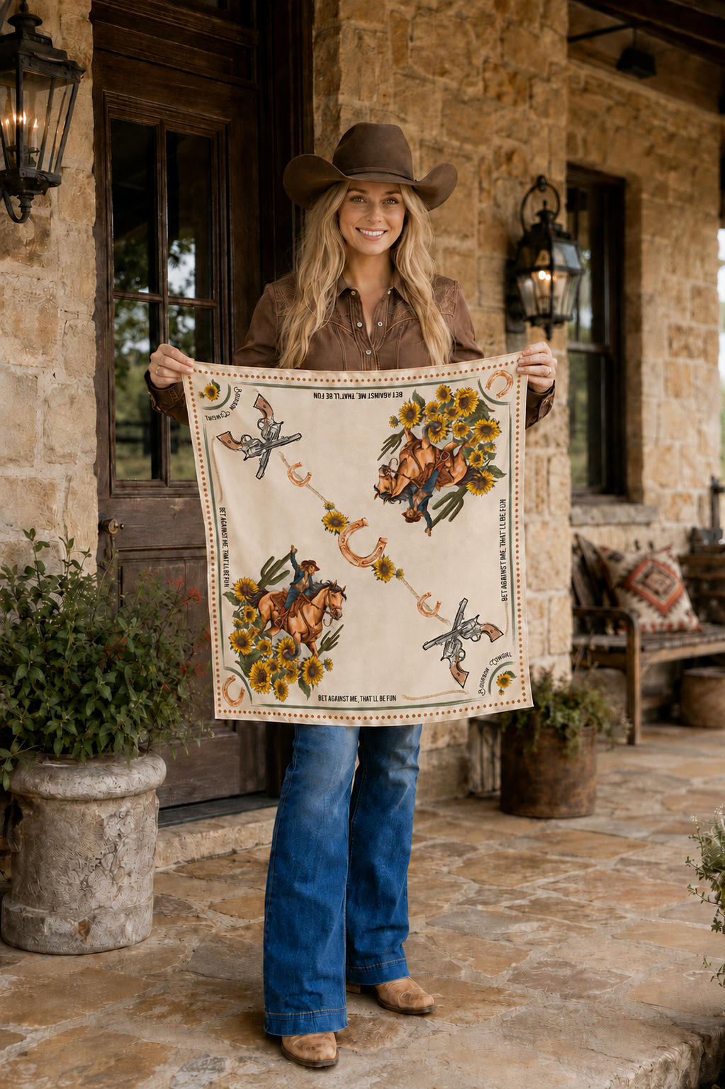 Bet Against Me That'll Be Fun Wild Rag Scarf by Bourbon Cowgirl