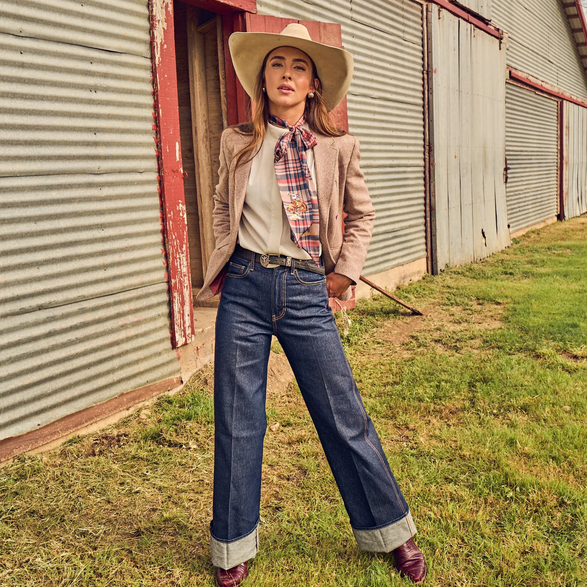 Boli - Gettin' Western by Fringe Scarves Red Plaid
