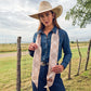 Boli - Gettin' Western by Fringe Scarves Tan Blue Plaid