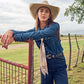 Boli - Gettin' Western by Fringe Scarves Tan Blue Plaid