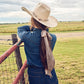 Boli - Gettin' Western by Fringe Scarves Tan Blue Plaid