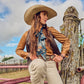 Boli - Gettin' Western by Fringe Scarves Navy Plaid