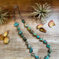27-Inch Necklace – Natural Shell & Turquoise Nuggets