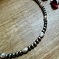 16 Inch 5 mm sterling silver pearls necklace with fresh water pearl