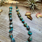 27-Inch Necklace – Natural Shell & Turquoise Nuggets