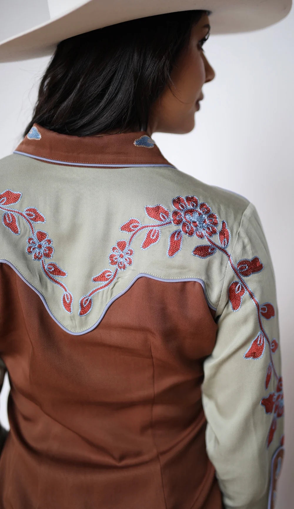 H Bar C San Antonio Women's Shirt in Brown