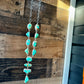 Royston turquoise necklace lariat and earrings set