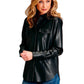 Stetson Black Faux Leather Shirt for Women