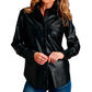 Stetson Black Faux Leather Shirt for Women