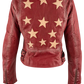 Christy Star Leather Jacket by Mauritius in Red