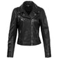 Christy Star Leather Jacket by Mauritius in Vintage Black