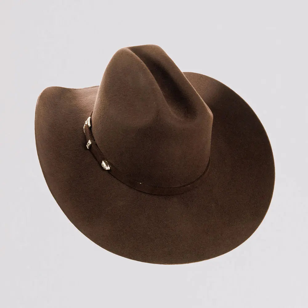 Cattleman Chocolate | Womens Felt Brown Cowgirl Hat  - Bourbon Cowgirl