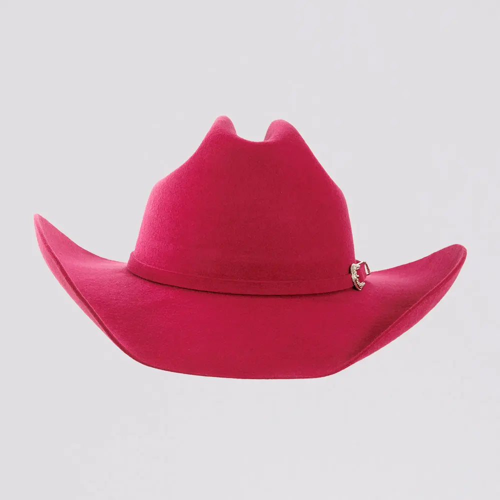 Cattleman | Womens Pink Felt Western Cowgirl Hat - Bourbon Cowgirl