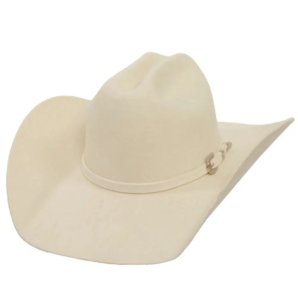 Cattleman Womens White Felt Western Cowgirl Hat Bourbon Cowgirl