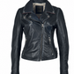Betsy RF Leather Jacket, Black.