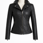 Betsy RF Leather Jacket, Black.